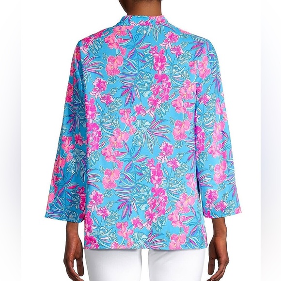 NWT Lilly Pulitzer Luna Bay Tunic in Blue Orchid Oasis Size Large - Picture 11 of 13